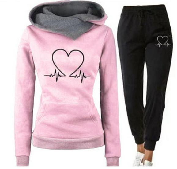 2023 Unisex Printed Sweatshirt Suit: Autumn/Winter Pullover Hoodie Jogging Sportswear