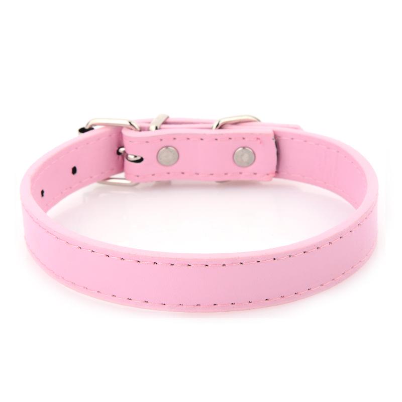 PU kůže psí obojek: Více specifikací, Jednoduchý design, Plochý obojek pro domácí mazlíčky, Vícebarevné možnosti