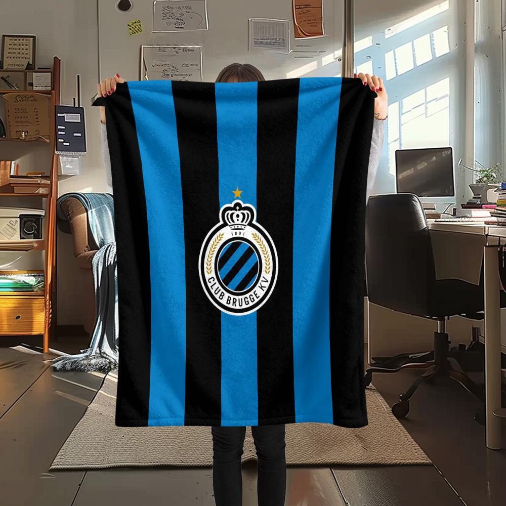 1PC Club Brugge KV Print FlAannel Blanket, High Quality Comfortable for All Seasons, Home Decor, Warmth and Comfort