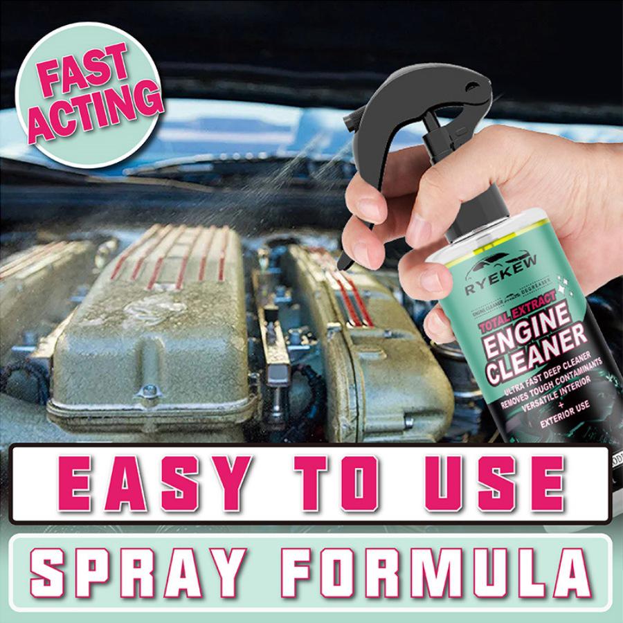 Ryekew Engine Bay Foam Cleaner: No-Wipe Degreaser, Removes Heavy Oil Stains Without Water Wash