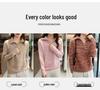 Marled Women's Wool Pullover: Half-Zip Turtleneck Sweater for Autumn and Winter