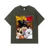 275 GSM Washed T-shirts 100% Cotton Dragon Ball V39 Daima Goku Print Unisex Heavy Cotton T Shirt