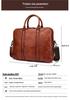 Men's Retro Genuine Leather Multi-Compartment Briefcase and Backpack