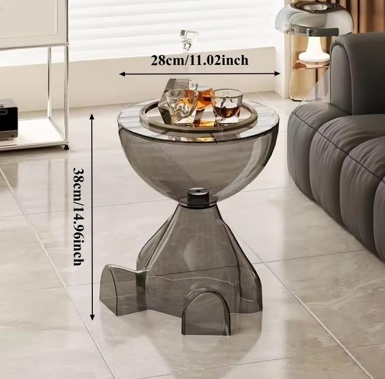 1pc High-Quality Acrylic Side Table Space-Saving Coffee Table for Home Living Room Sofa Bedside Nightstand