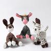 Chew Resistant Plush Donkey Toy For All Breeds With Fun Designs Squeaky Toy Chewing and Teething Plush Toy for Dog
