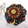 1pc Celestial Mandala Artwork Umbrella with Plastic Handle,Suitable for All Seasons Home Travel Outdoor UmbrellaM1229
