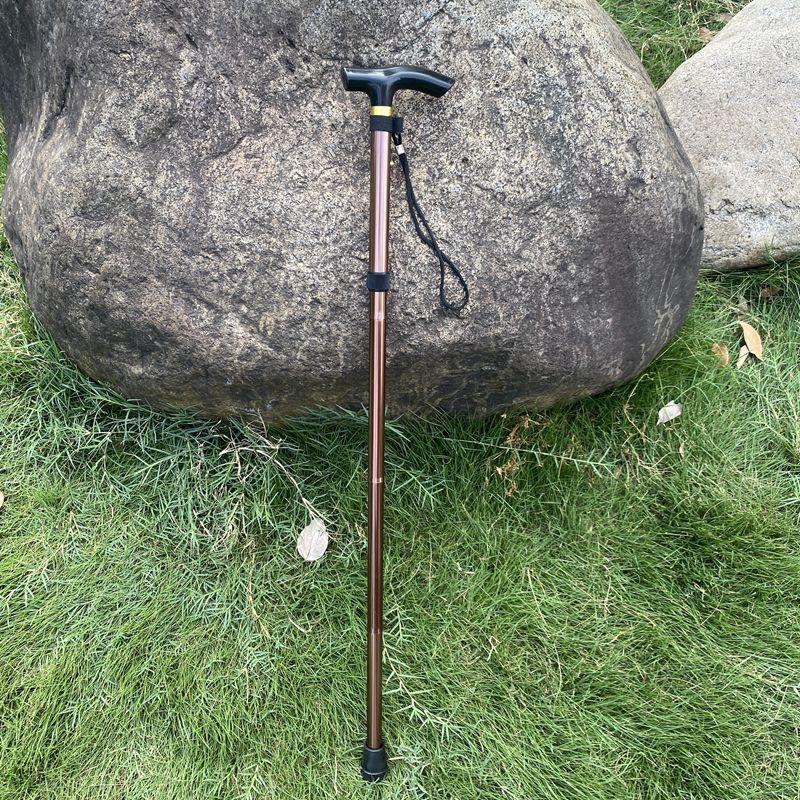 1PC Aluminum Alloy Telescopic Walking Stick Folding Trekking Pole Hiking Cane Crutch for Elderly People Outdoor Walking