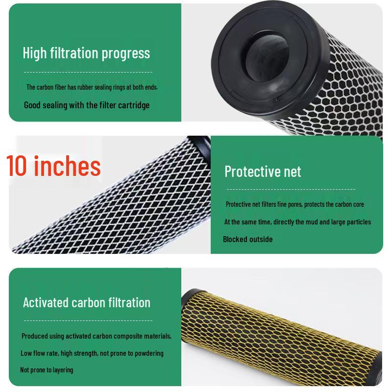 10-Inch Carbon Fiber Activated Carbon Water Purifier Cartridge