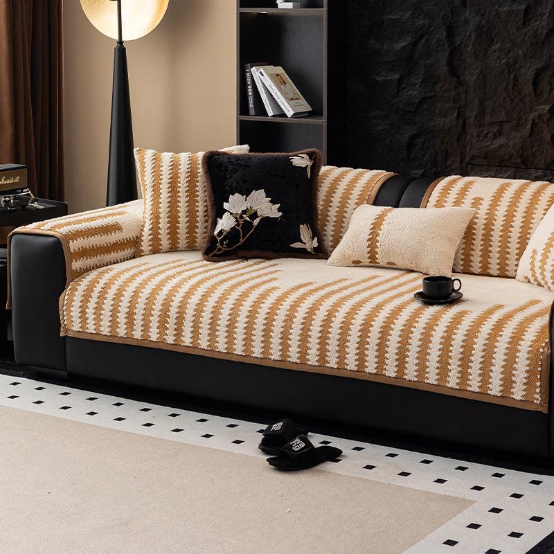 Plush New Year Sofa Cushion Wedding Autumn And Winter Cover New Red High-End Thickened Inline Sofa Cushion