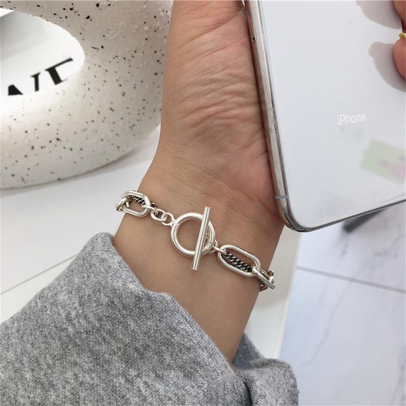 Bracelets Tendance Mode Punk Vintage Double Couche Portrait Bouton OT Bijoux Personnalité Femmes