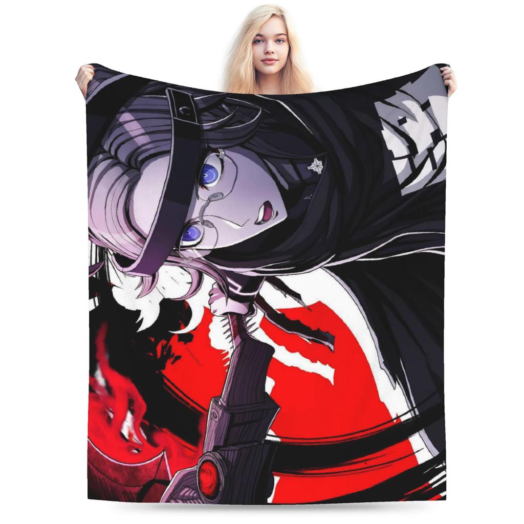 Eito HUNDRED LINE Knitted Blankets Flannel Last Defense Academy Lightweight Throw Blankets for Outdoor Travel Bedspread