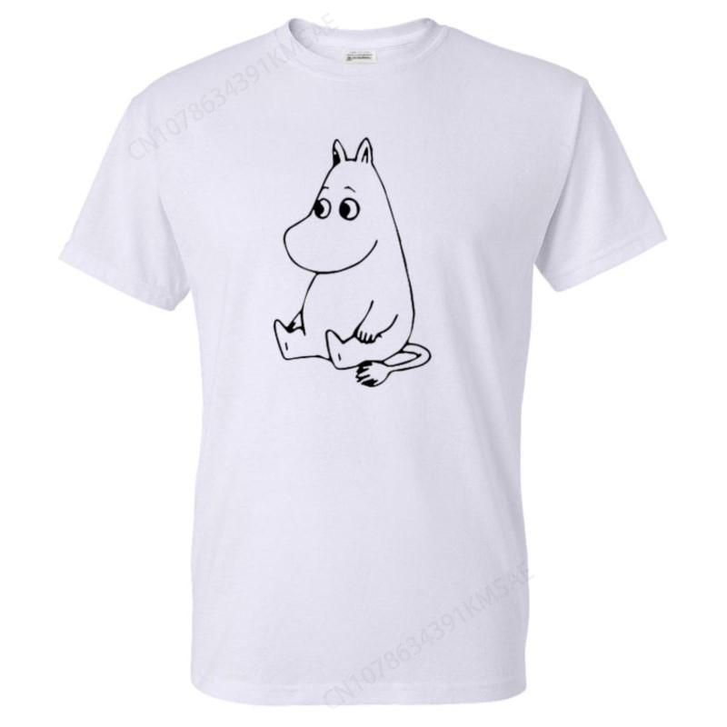 Funny Little hippo Printing T Shirt Men's Casual Streetwear T-Shirt High-Quality Cotton Male Te