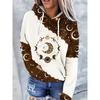 Mama Bear Printed Drawstring Hoodie, Casual Long-sleeved Shoulder-falling Hoodie, Women's Clothing