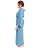 [KYOETSU] [Kyoetsu] Two-piece Summer Kimono Undergarment, Washable, Coolpass Style, for Women (collar Stiffener Compatible, Blue, M)
