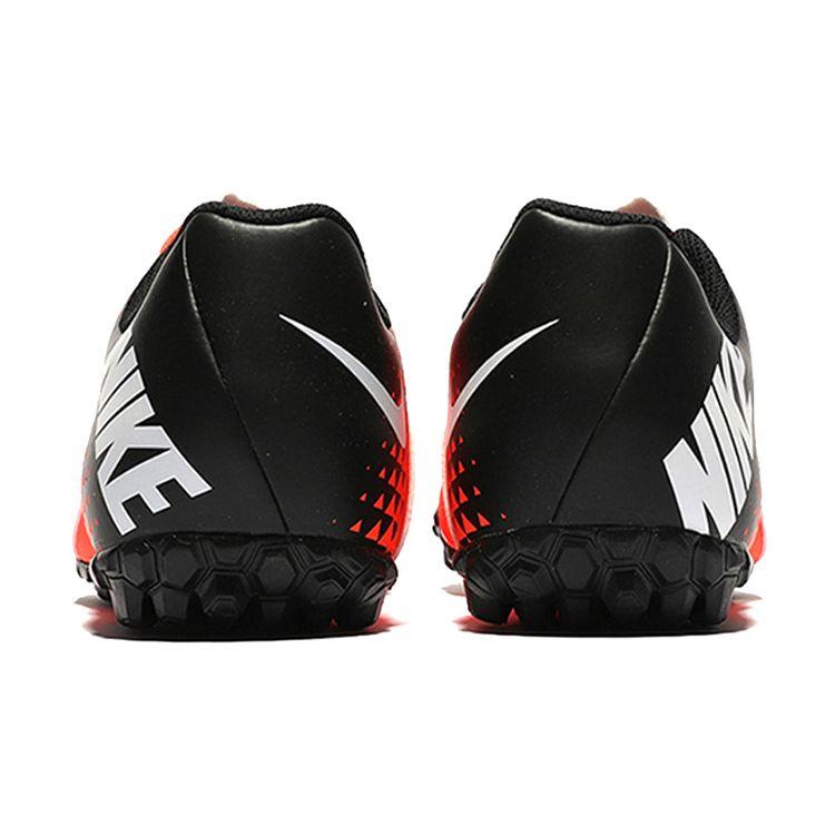 Nike Bombax Junior Comfortable TF Studded Artificial Grass Low-Top Kids Football Shoes Kids Football Shoes Red Black 826488-801