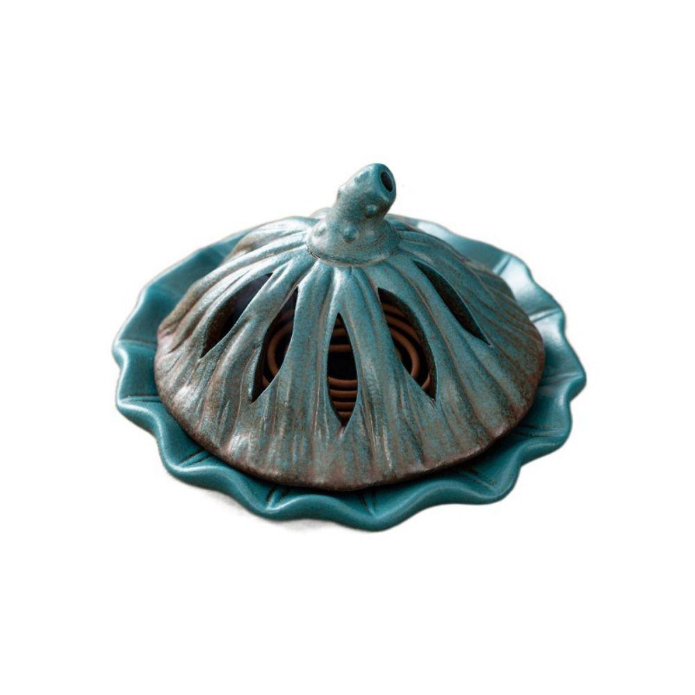 Heat-resistant Incense Burner Holder Flower Statue Fireproof Cotton Ceramic Smudge Bowl Insulation Handcrafted