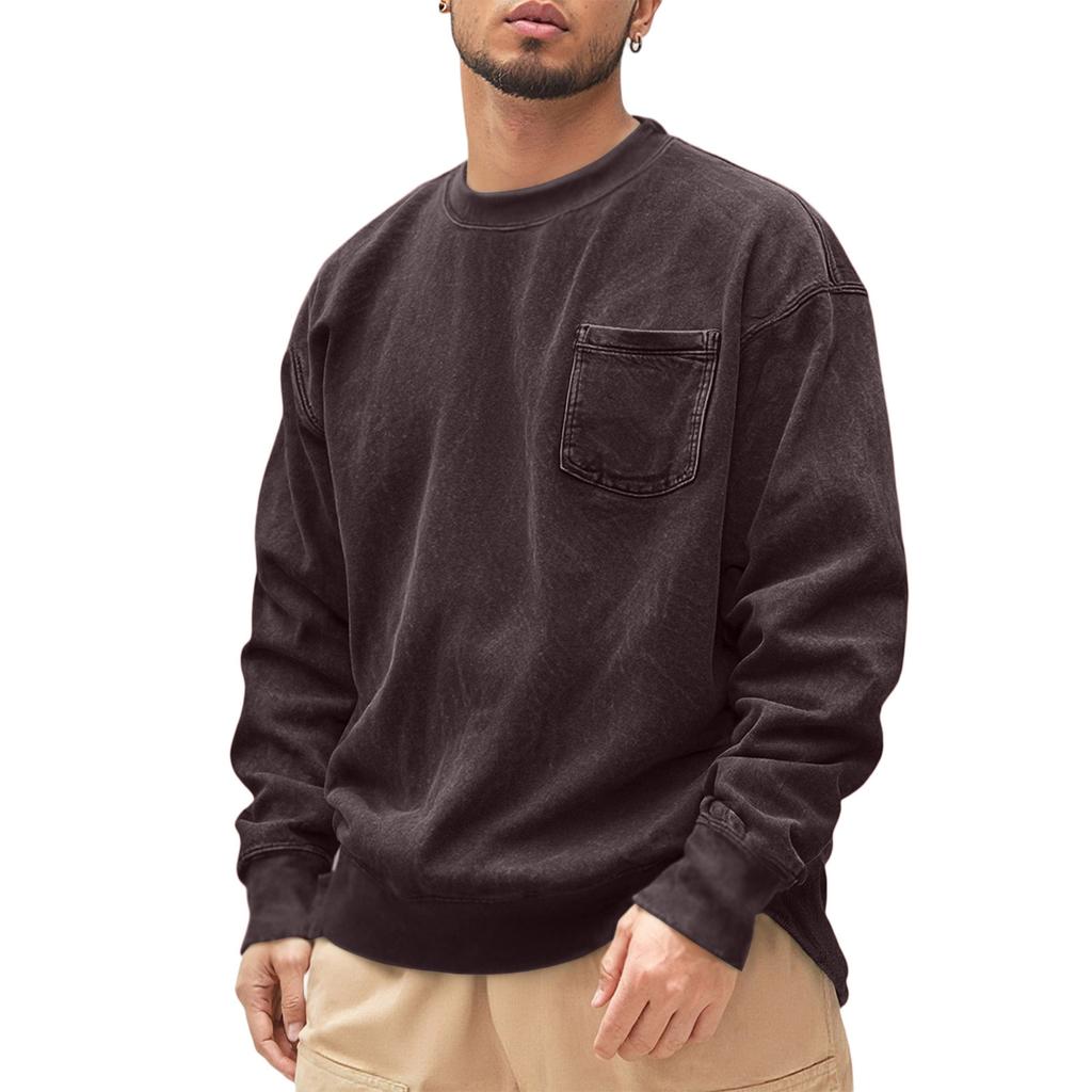 Men's  Trend  Loose  Round Neck  Hoodie  Long Sleeves  Leisure
