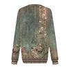 Women's Fashion Round Neck Pullover Top Long Sleeve Tee Printed Sweatshirt