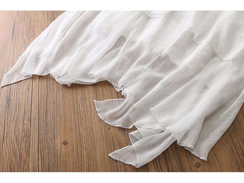 2025 Summer Irregular Hem Spray Paint Strappy Dress for Travel Photography