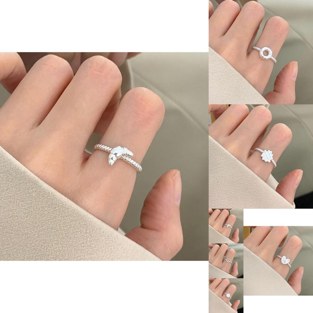 Fashionable Womens Adjustable Open Ring In Unique Geometric Shapes With Luxurious Style For Trendsetters