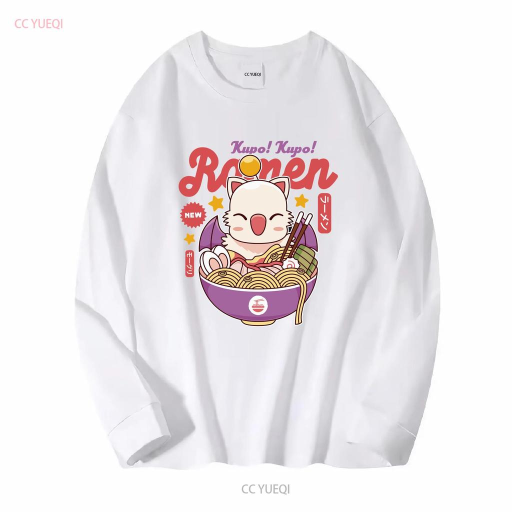 Moogle Kupo Ramen T Shirt Final fantasy Video Game Gaming Gamer Mog Cactuar Cactilio VII long or short sleeves vintage Washed