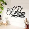 Removable Kitchen Wall Murals Minimalist Stickers, Waterproof PVC Decals with Handwritten Chef Hat Gift for Home Decorators And Egg Beater Design,