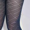 Unique Geometric Diamond Pattern Women'S Pantyhose Shiny Silk Thick Plaid Tights Subtle Patterns Sexy Fashion Large Size