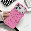Korean ins wind simple pink small floral mobile phone case iPhone12 two-in-one film wave edge Apple 17Pro