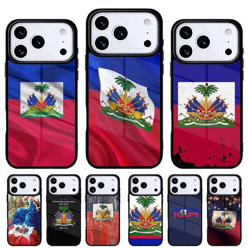 Haiti Haitian Flag print Phone Case for iPhone 17 16 15 14 13 Pro Max Back Cover for 12 11 Pro Coque