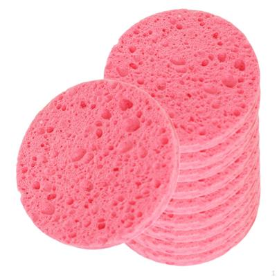 10 Pieces Face Cleansing Pads Facial Sponges Makeup Removal Wood Pulp Cotton Elastic
