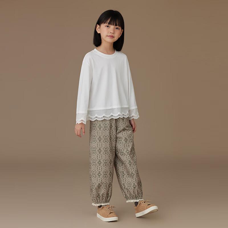 Hacikis Girls' Casual 100% Cotton Long-Sleeve T-Shirt