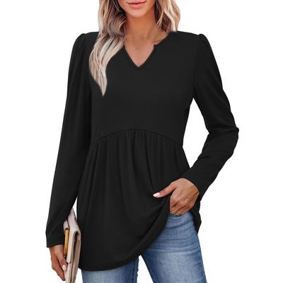 Women's Casual Tops Fashion Long Sleeve Tops