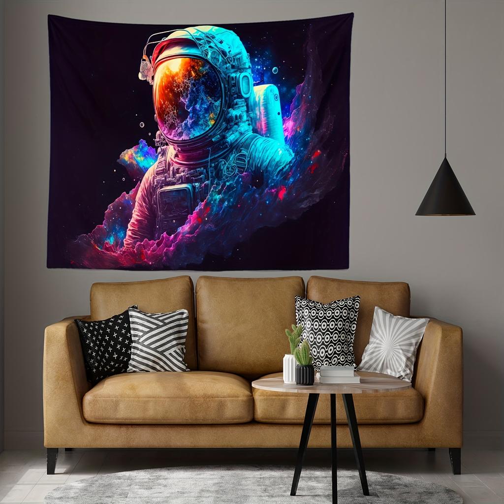 Colorful Astronaut Starry Sky Tapestry Cyberwind Astronaut Nebula Space Galaxy Cosmic Nebula Starry Universe