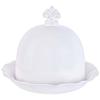 Cake Plate Bowl with Shade Porcelain Antique White