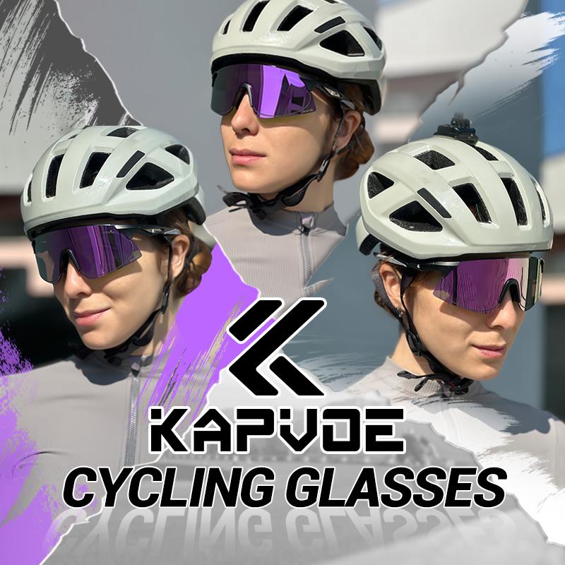 Kapvoe Cycling Glasses Running Sunglasses MTB Riding Skating UV400 Fishing Goggles Man Woman Bike Bicycle Eyewear New 2026