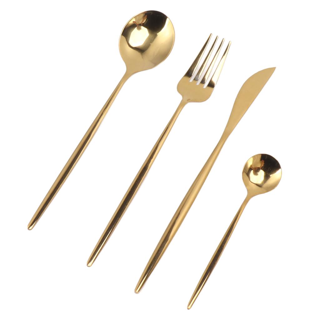 4 Piece Flatware Set Mirror Polished Cutlery Utensil Set Restaurant Eating Tableware Set for Restaurant Home