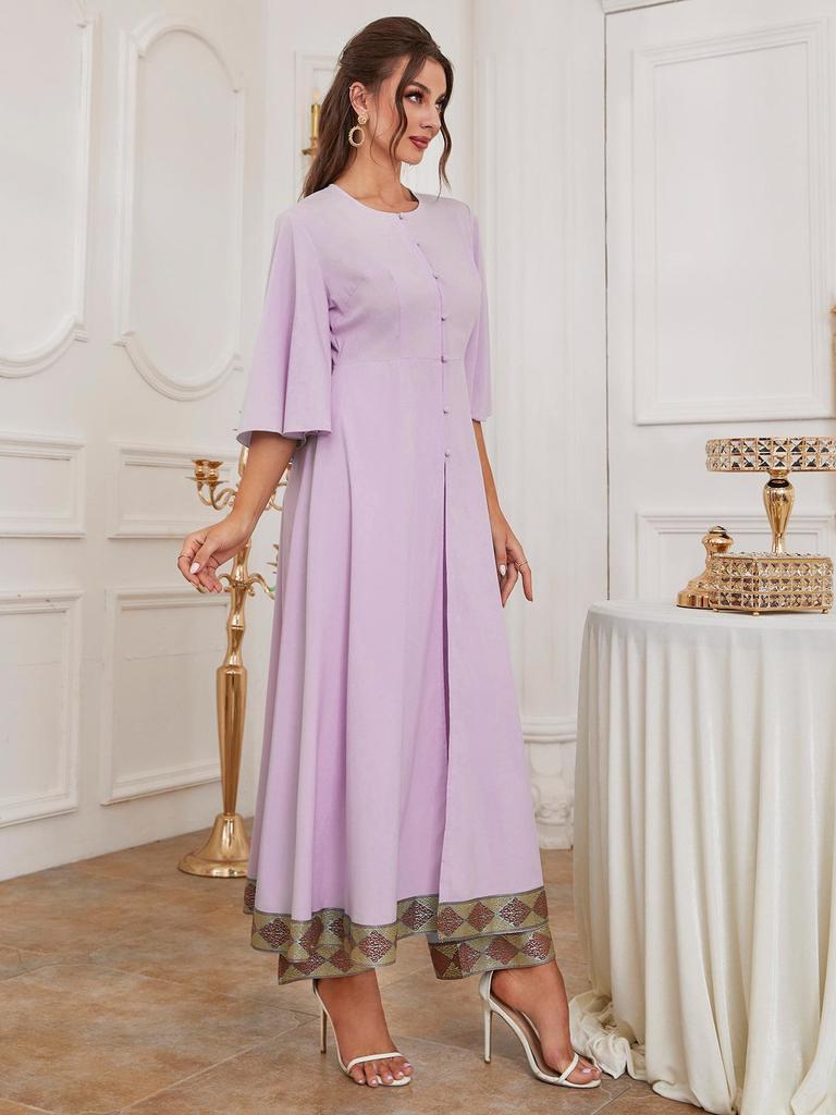 Elegantes 2025 Abaya- & Cardigan-Set für Frauen aus dem Nahen Osten