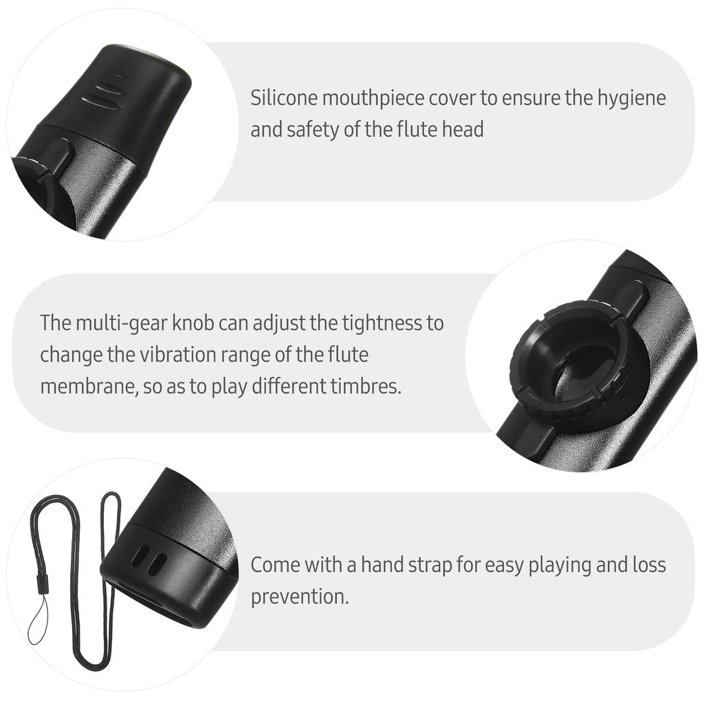 Aluminum Alloy Kazoo Woodwind Instrument Musical Instrument for Beginners Silver