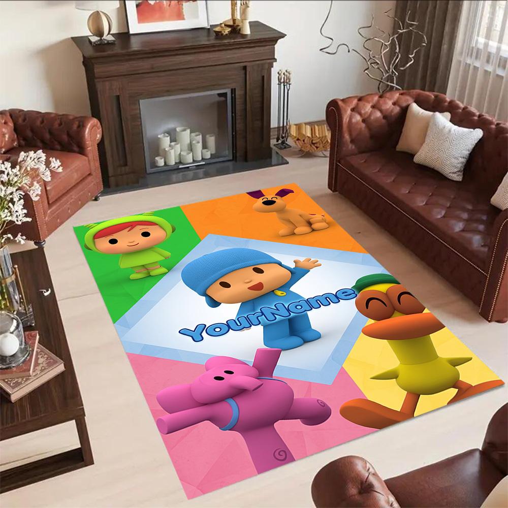 Pocoyo Customize Your Name Area Rug Design for Foyer Bedrooms Outdoor Decorate Room Antislip Carpet Office Home Decor