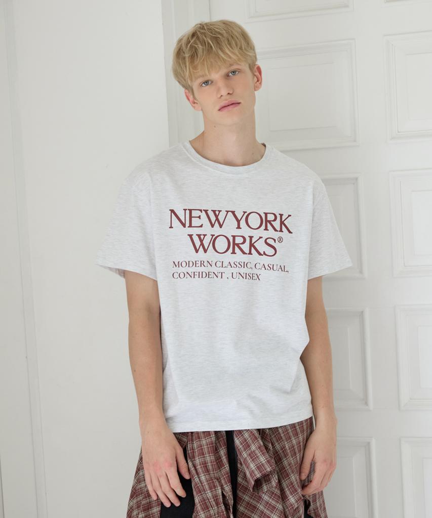 Nyuyogwogseu Unisex Oversized T-Shirt_ White Melange