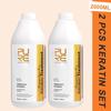 PURC Keratin Hair Treatment Set 1000ml*2 Curly Frizzy Hair Straightening Smooth Brazilian Keratin Products Salon Wholesalers