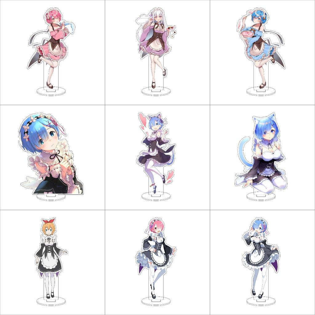 16CM Anime ZERO Starting Life in Another World Cosplay Acrylic Stand Ornaments Elsa Gran Hilte Figure Stand Halloween Gift