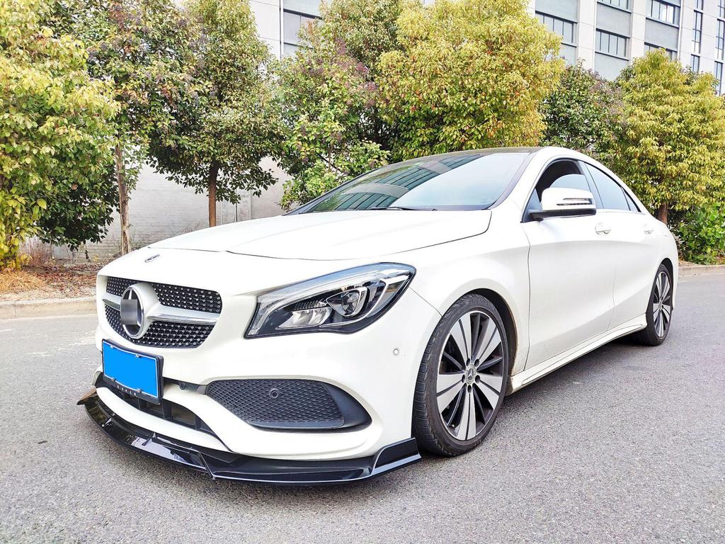 Compatible Rear Spoiler and Brabus Front Lip Kit for 2013-2019 Mercedes-Benz CLA-Class W117 with AMG Modifications