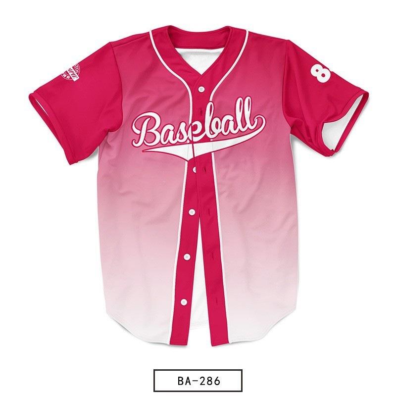 Men's and Women's Same Baseball Uniforms, European and American Baseball Tops, 3D Digital Printing Sportswear, Game Training Uniforms