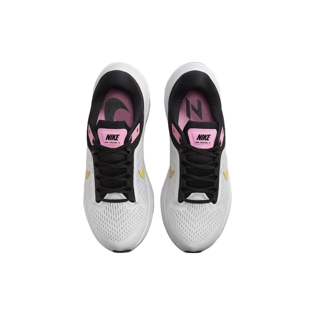 New Nike Air Zoom Structure 24 'White Black Wheat Gold' Women's DA8570-106