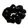 Creative Hair Accessory Hair Tie with Faux Pearls Detail and Pleated Design Ponytail Holder Hair Decorations for Women