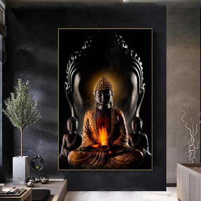 Dio Buddha Stampe d'arte da parete Statua di Buddha Pittura su tela Buddismo Immagini a parete per soggiorno Poster religiosi Decorazione da parete
