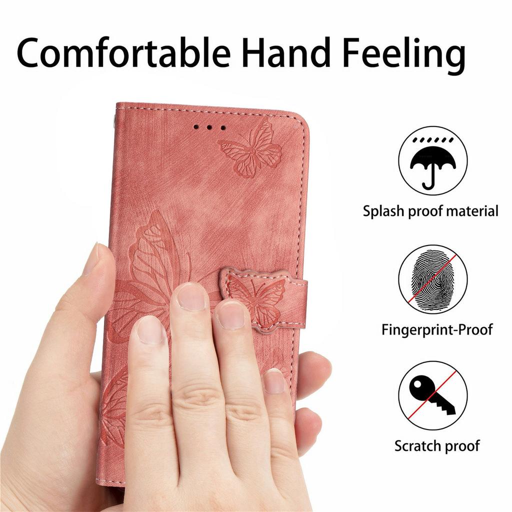 Pour Oppo Find X8 Pro 5G Coque Design Papillon Portefeuille à Rabat Couvercle de Téléphone en Cuir Toucher Doux