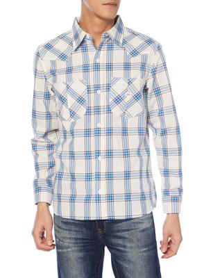Chemise à Manches Longues Boutonnée Lee Taille S Homme, Bleue, (LCS46006)
