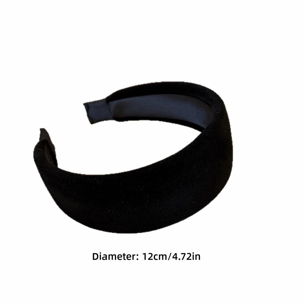 Retro Samt Breites Haarband Einfarbige Haarbänder Haarreif Schwamm Haaraccessoires Süßes Haarornament